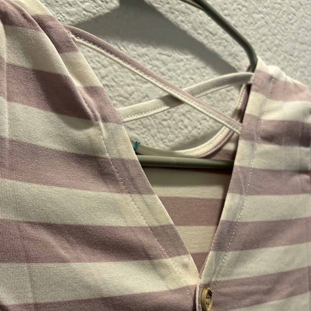 Button Down Cross-Back Mini Dress - Picture 10 of 12